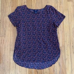 heart print blouse